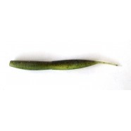Приманка силіконова для риболовлі, Taipan Rain Worm, 3,8 дюйма, 8шт/уп, колір №13 Green pumpkin сhartrease neon